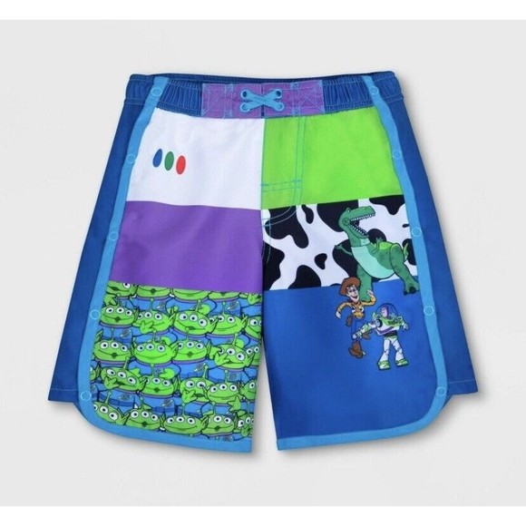 Disney Store Toy Story Adaptive Swim Trunks Size Large Kids NEW - Picture 1 of 5